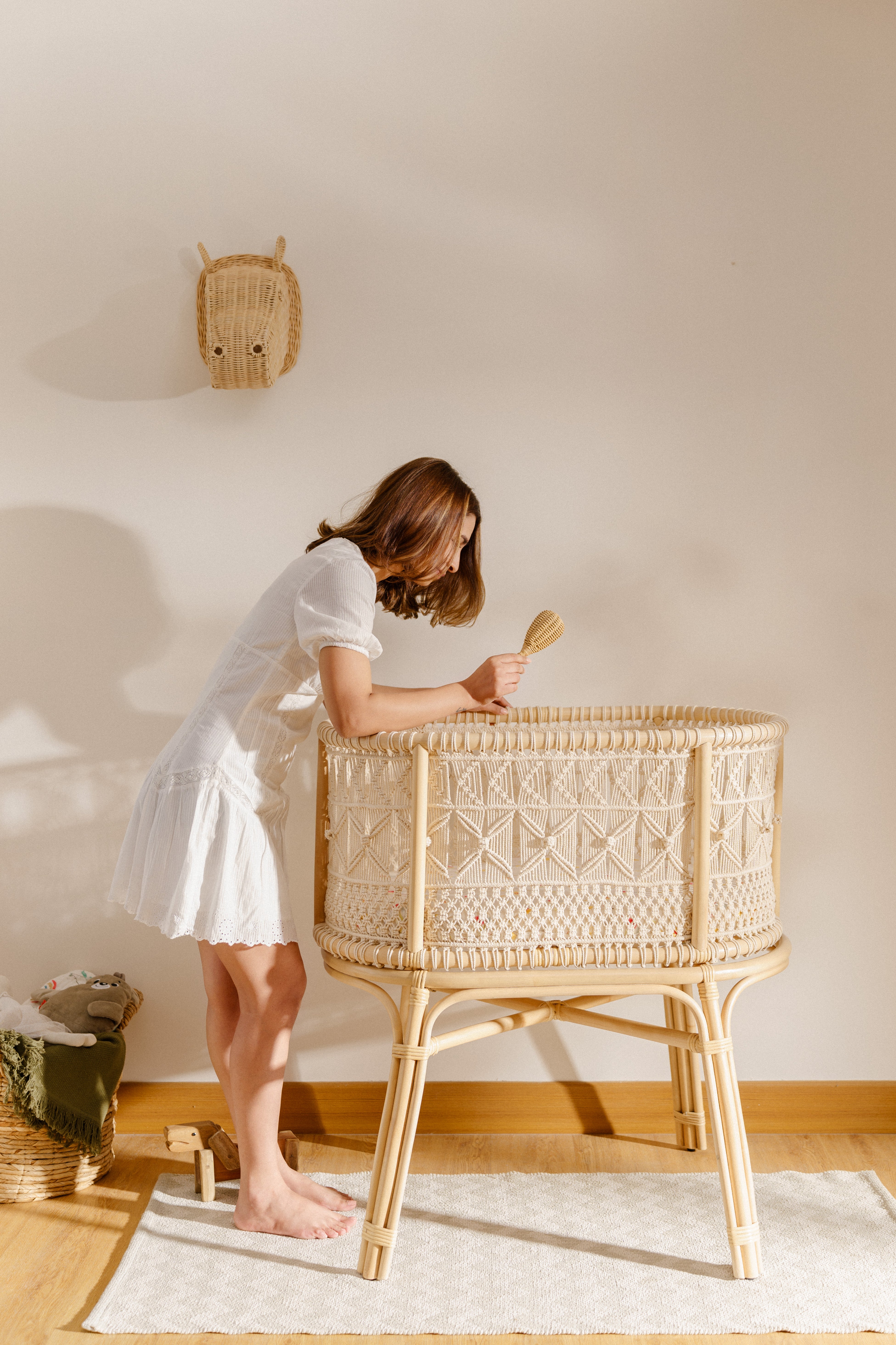 Little Lamb Bassinet Buy newborn bedside bassinet online Cinta Kids