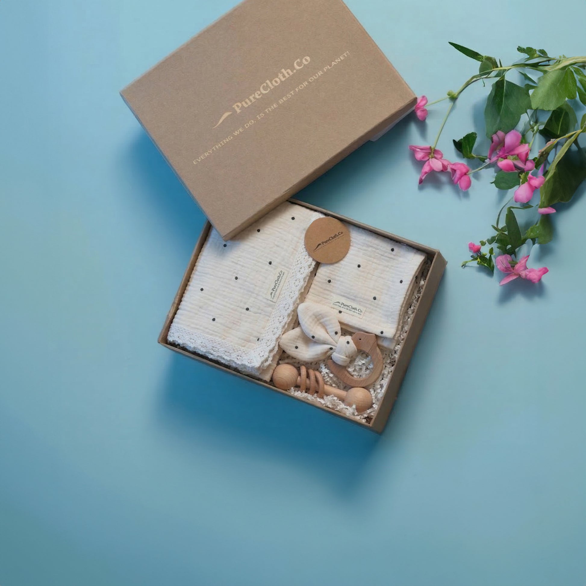 Gift Hamper for Newborn | The Little Nest Bundle | Polka-Off White