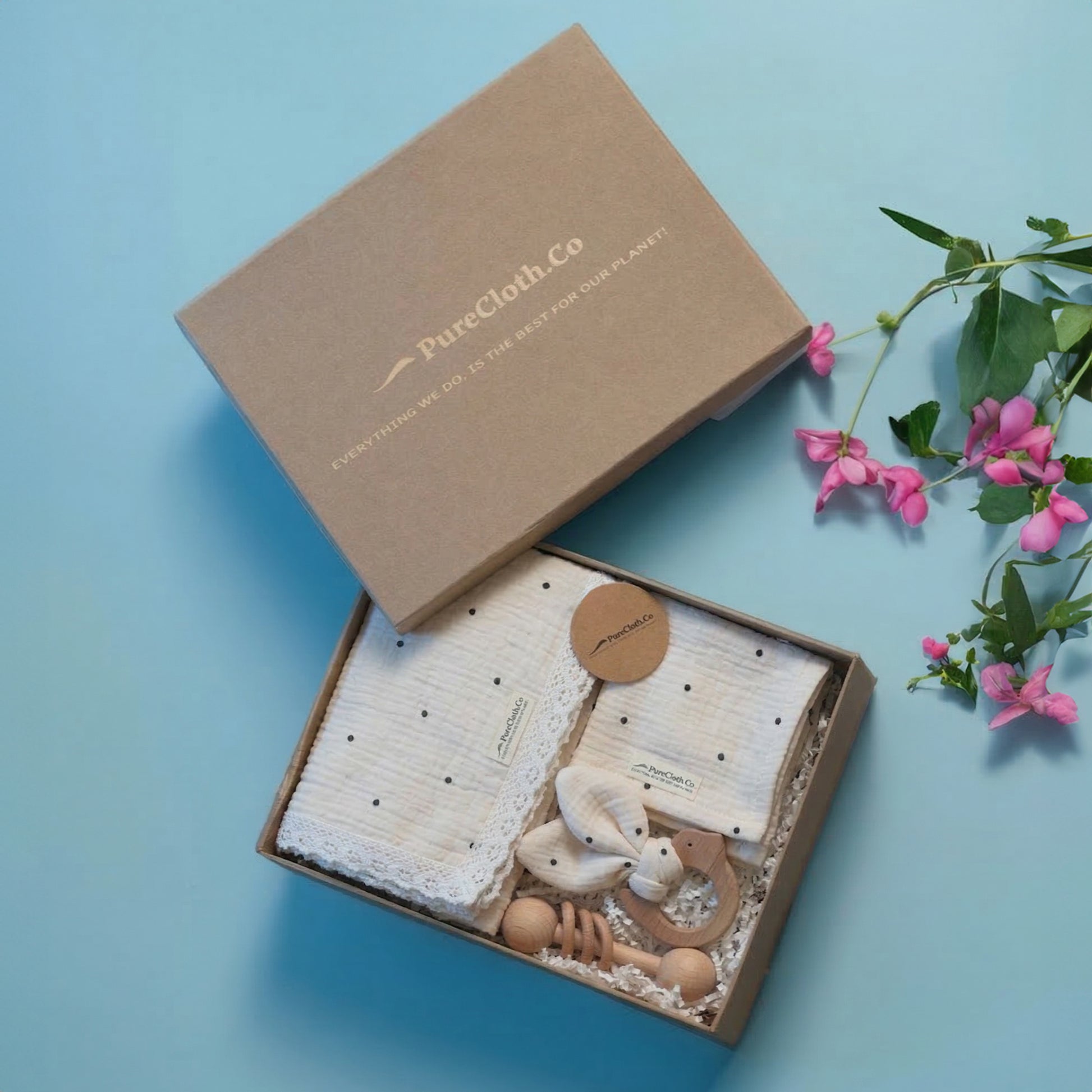 Gift Hamper for Newborn | The Little Nest Bundle | Polka-Off White