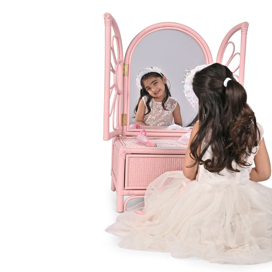 flower power vanity mirror