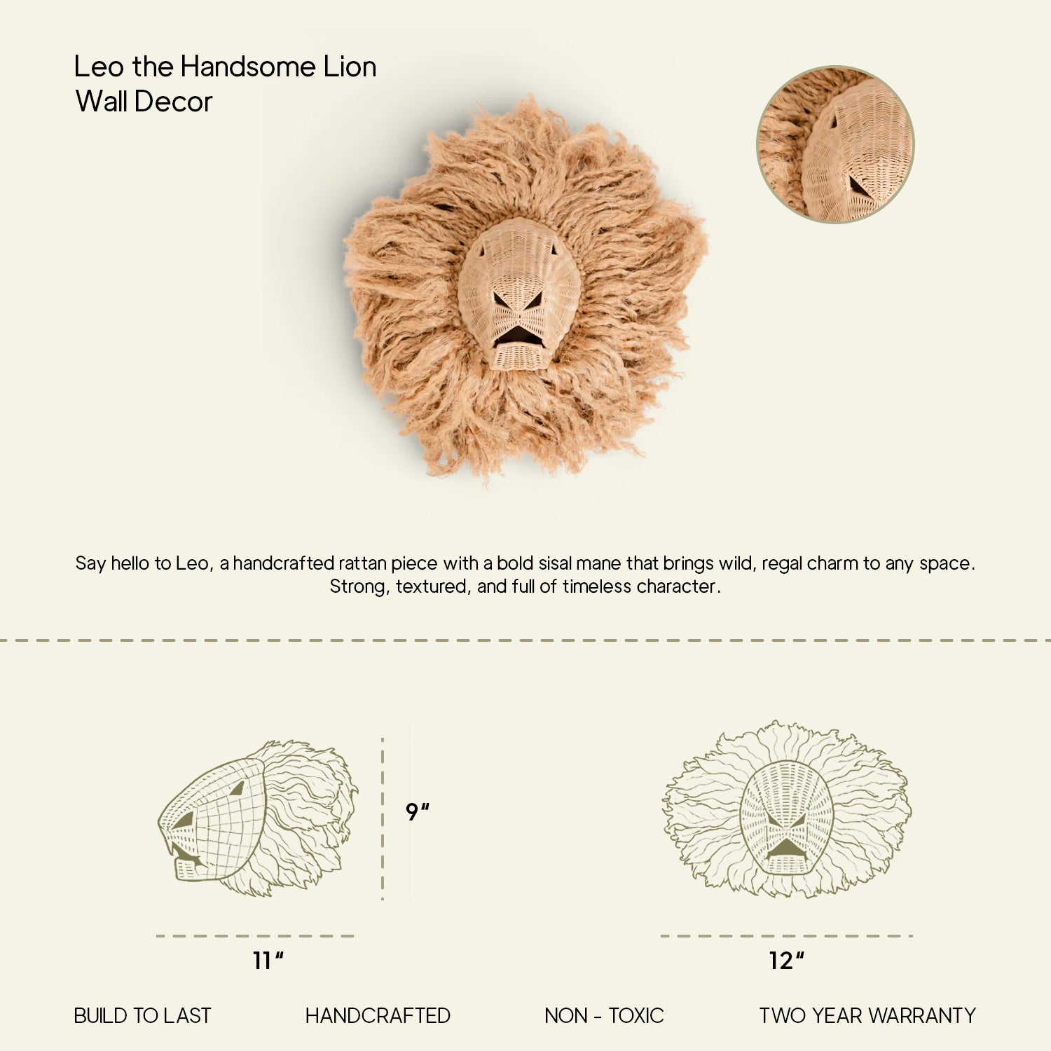 Leo the Handsome Lion Wall Decor