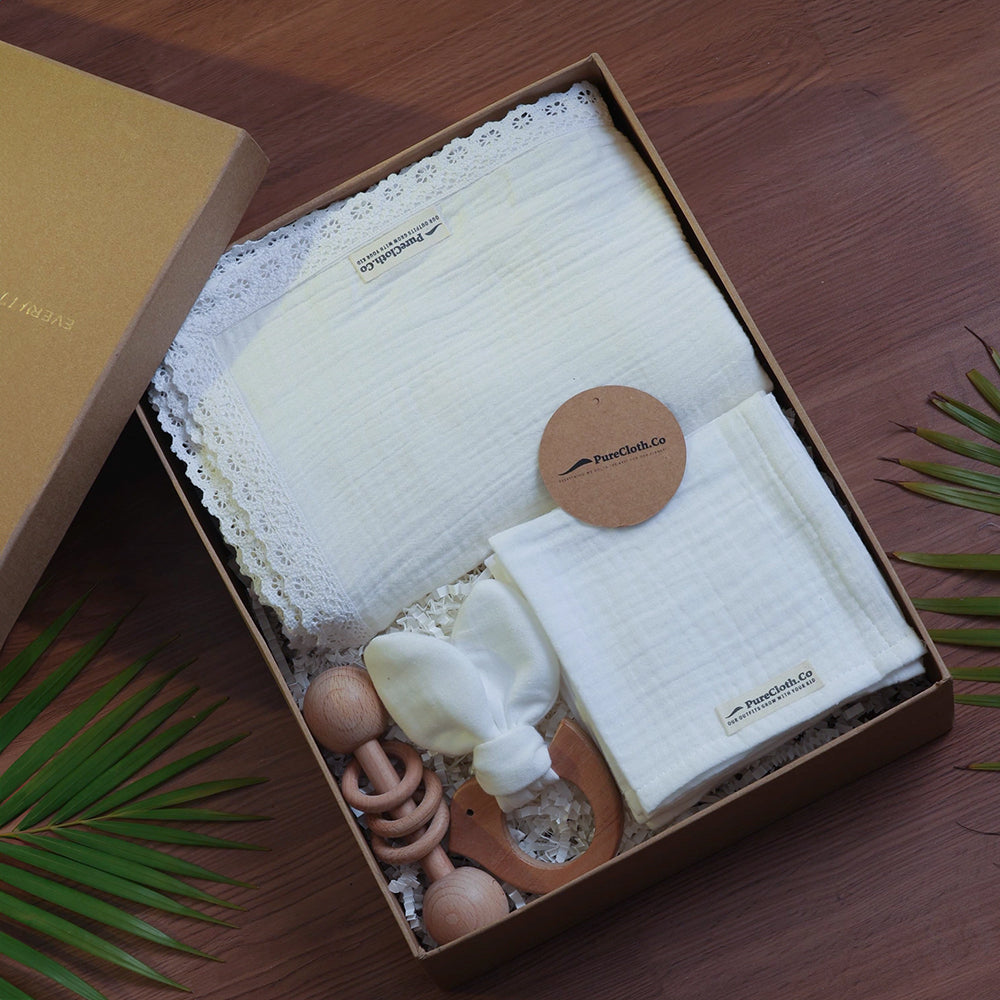 Gift Hamper for Newborn | The Little Nest Bundle | White