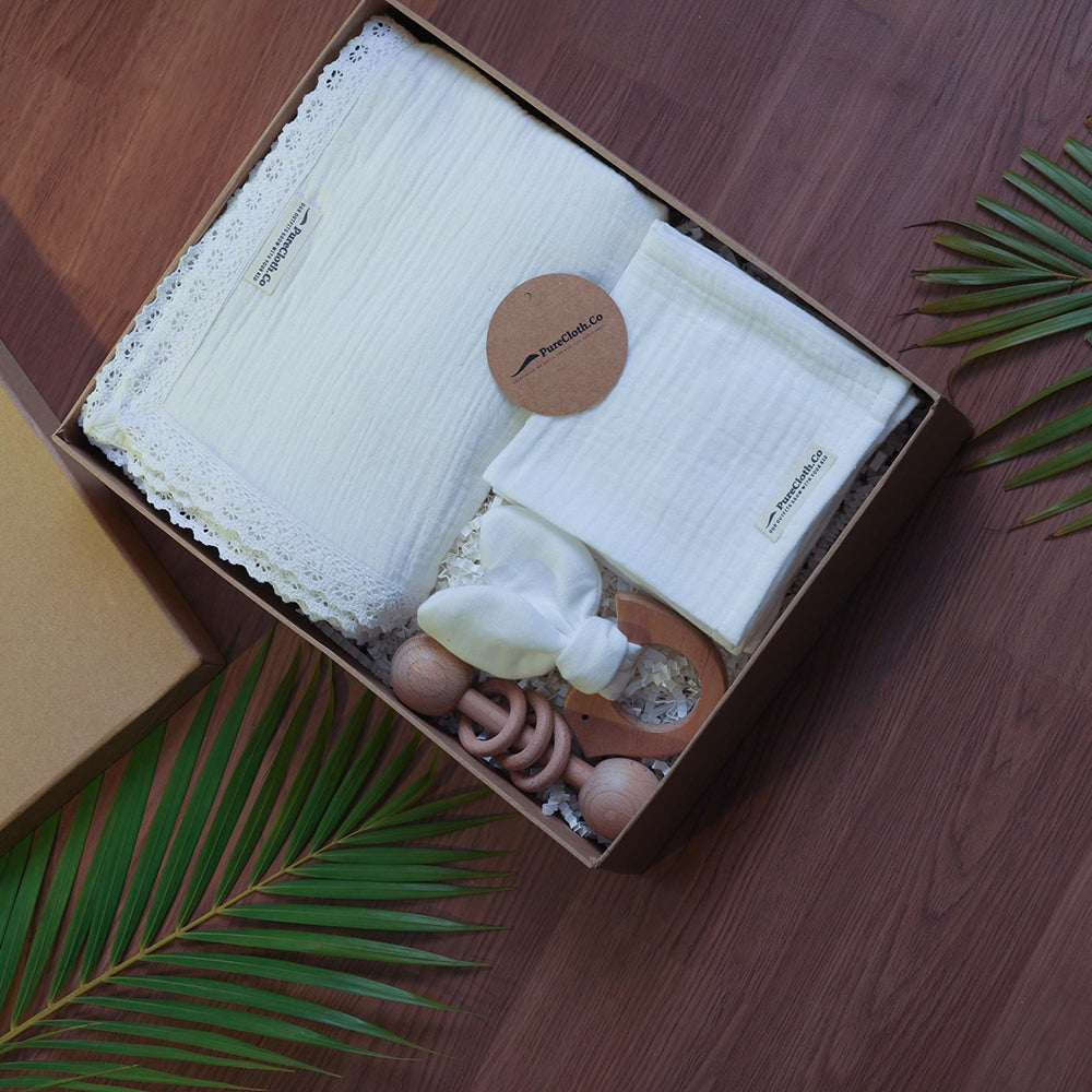 Gift Hamper for Newborn | The Little Nest Bundle | White