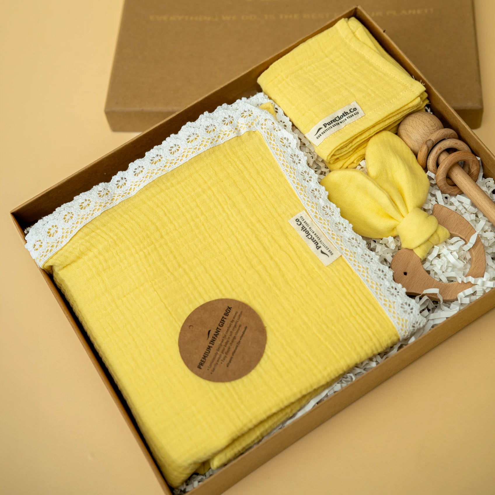 Gift Hamper for Newborn | The Little Nest Bundle | Mellow Yellow