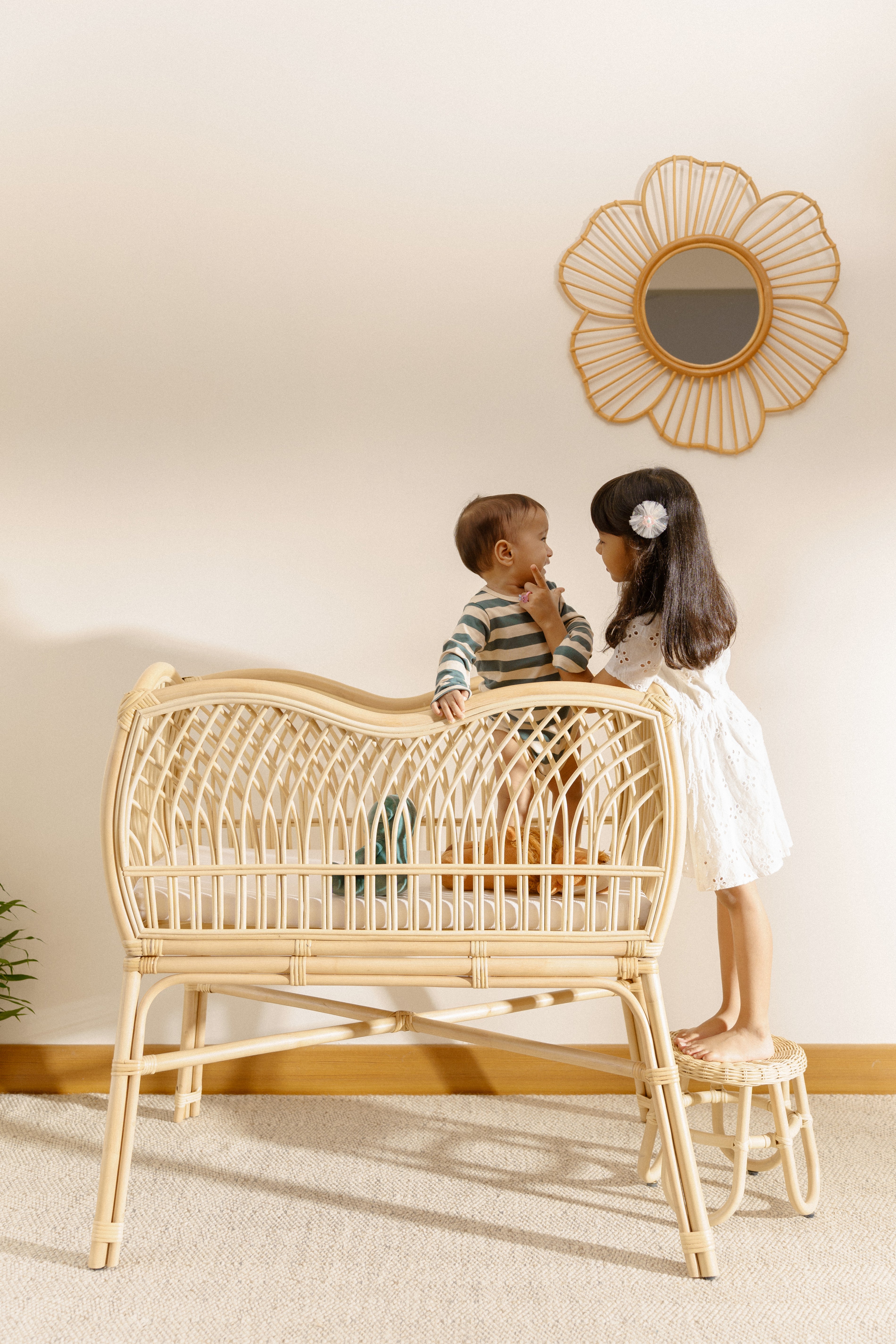 boho baby natural bassinet