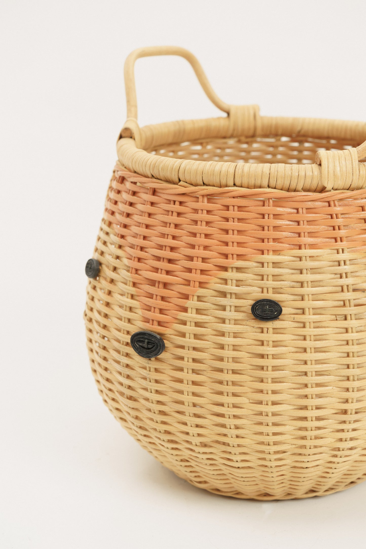 Rattan storage basket