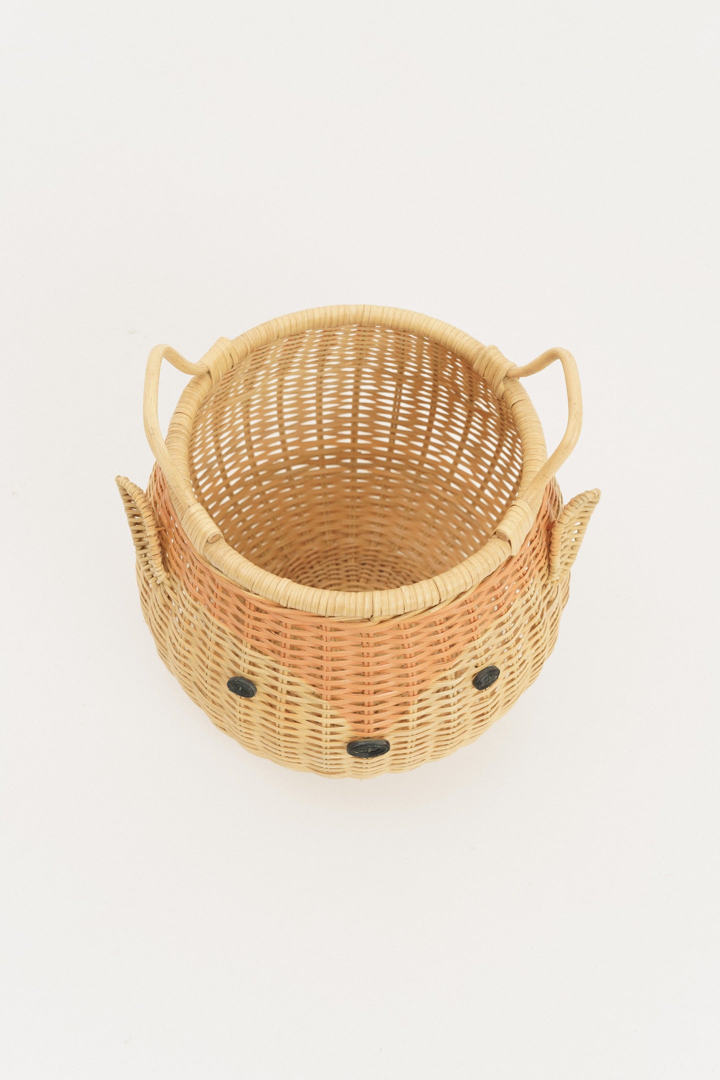 Rattan storage basket