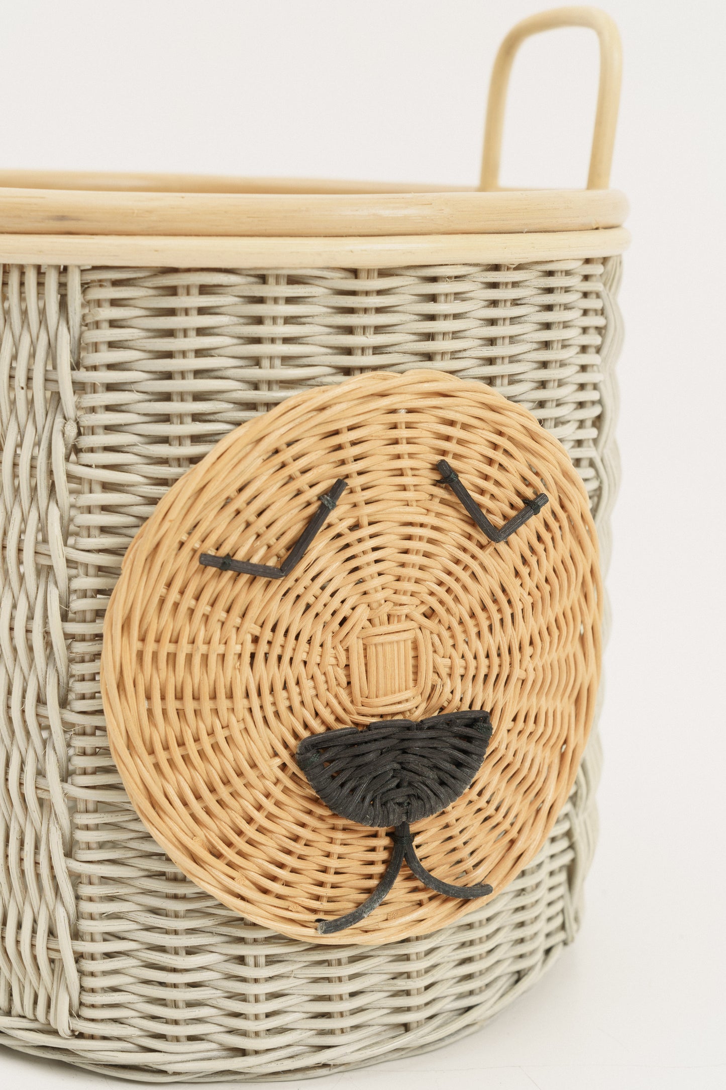 Rattan storage basket