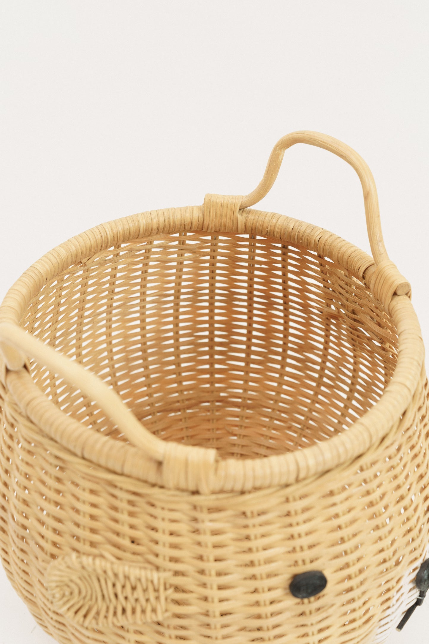 Rattan storage basket