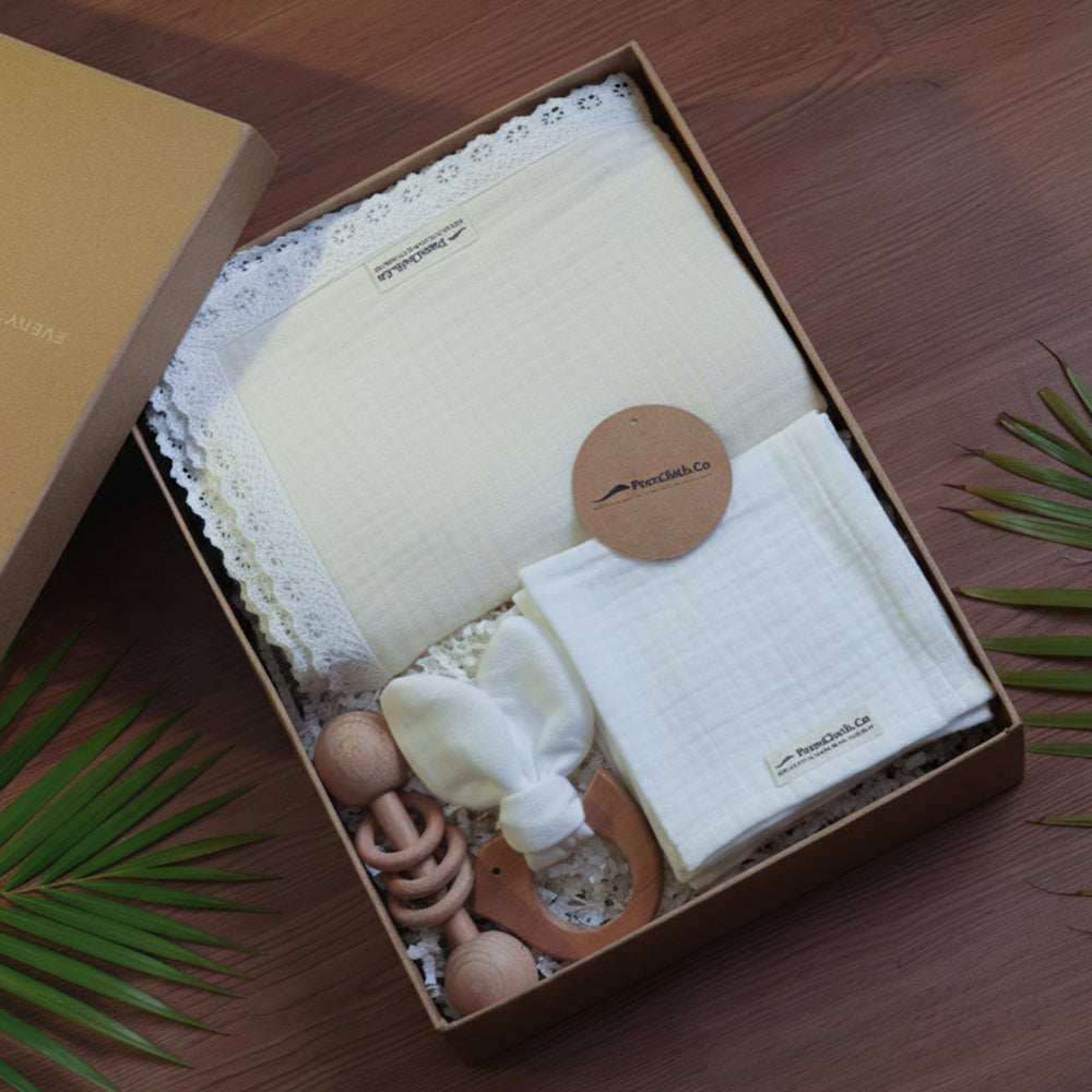 Gift Hamper for Newborn | The Little Nest Bundle | Off-White