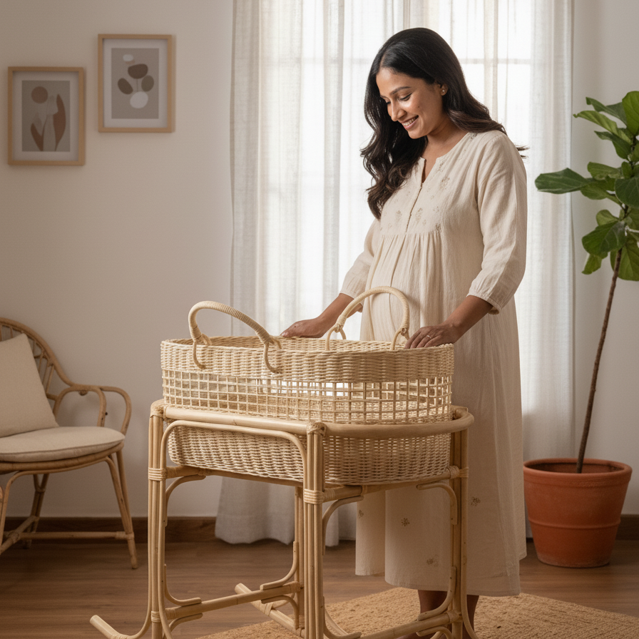 Change- a- Roo Moses basket and rocking stand