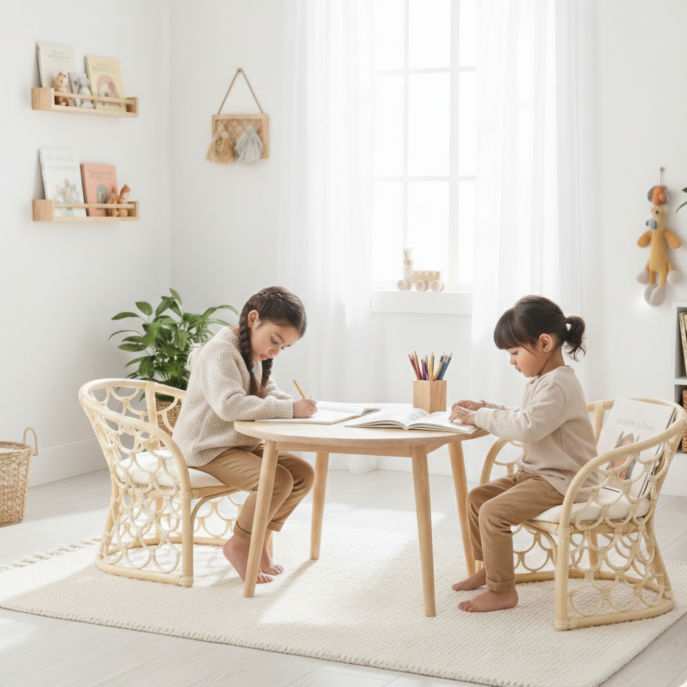 Buy Mermaid Kids Dining Chair Rattan Online | Cinta Kids