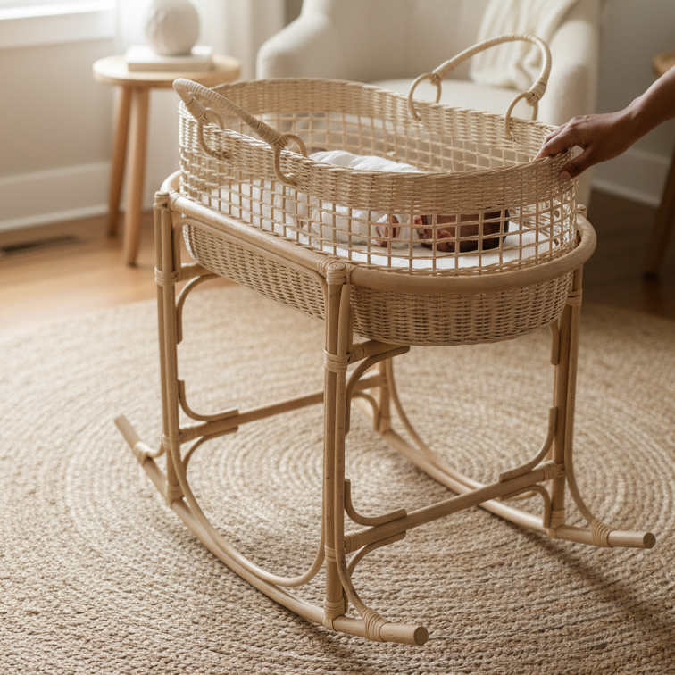 Change- a- Roo Moses basket and rocking stand