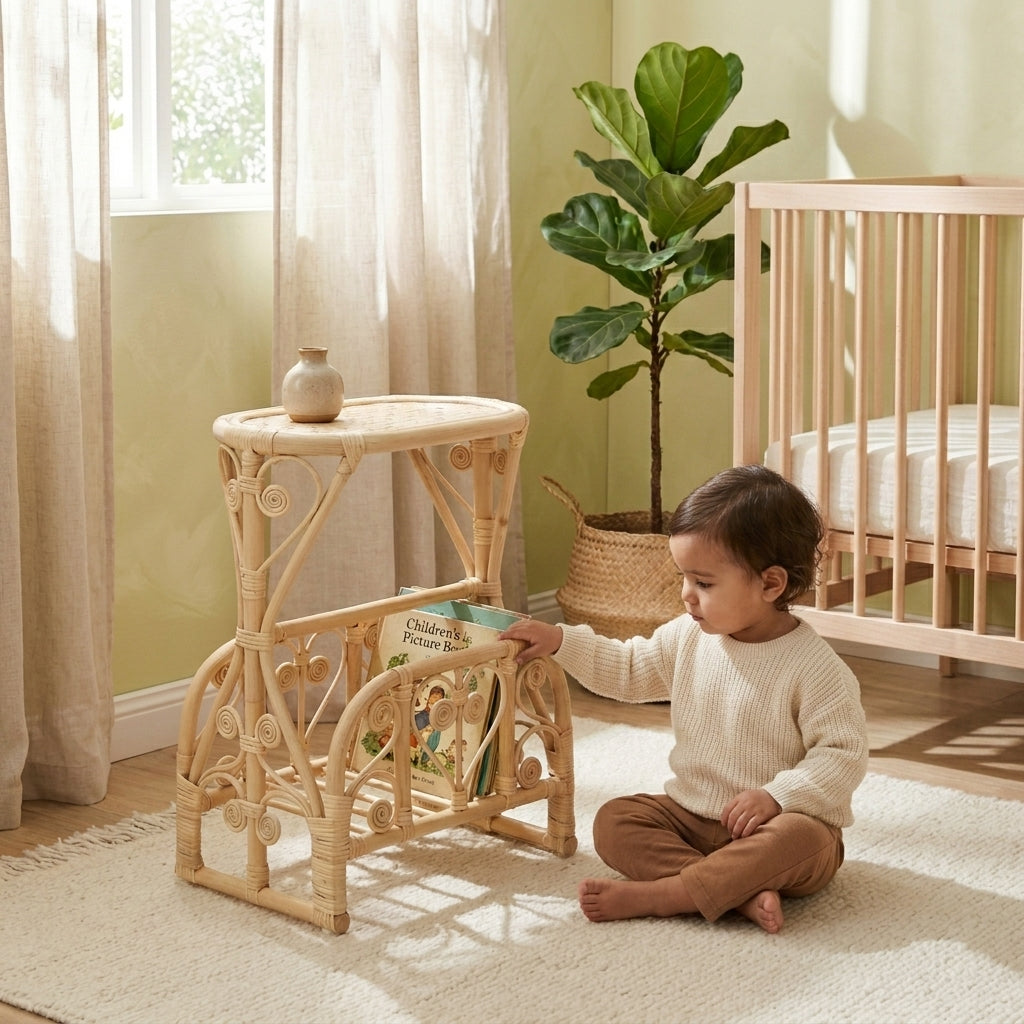 Peacock Nursery Table